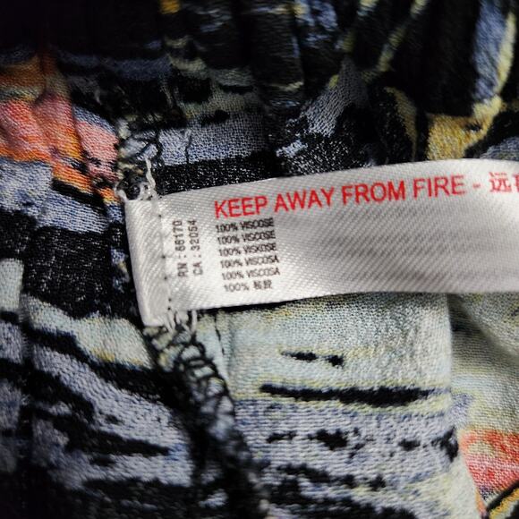 Free People Tropical Blue Lagoon Pants Size Small - Picture 5 of 6